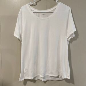 Quince White Cotton Short Sleeve T-Shirt Women’s Size XL Soft Classic Tee